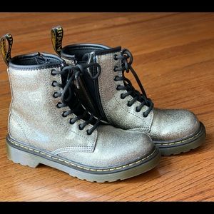 Dr. Martin’s silver glittery boots